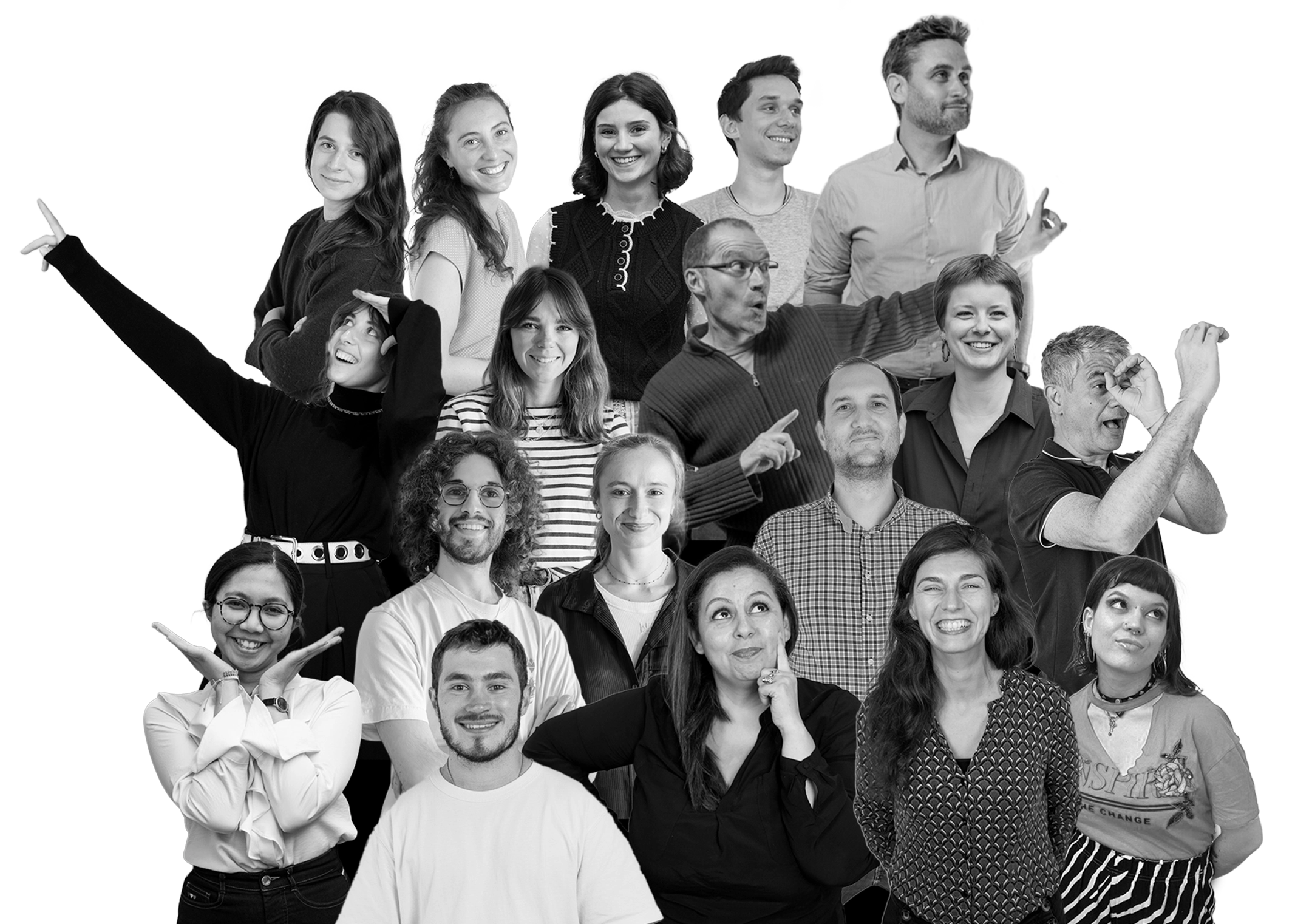 Photomontage de l'équipe de l'Institut des Futurs souhaitables